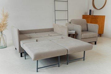 Комплект мебели диван + кресло-кровать Бэст бежевый в Стерлитамаке - предосмотр 5