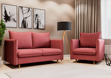 Комплект мебели диван и кресло Гримма коралл в Стерлитамаке