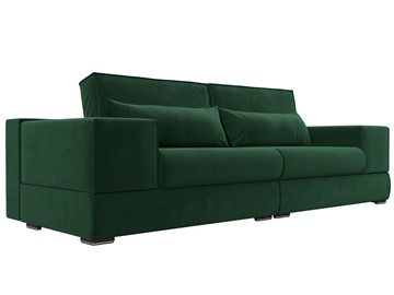 Прямой диван Лига-037, Зеленый (велюр) в Уфе