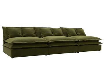 Прямой диван Лига-040 Лонг, Зеленый (Микровельвет) в Стерлитамаке