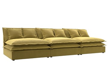 Прямой диван Лига-040 Лонг, Желтый (Микровельвет) в Стерлитамаке