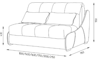Прямой диван Токио 190 (НПБ) в Стерлитамаке - предосмотр 2