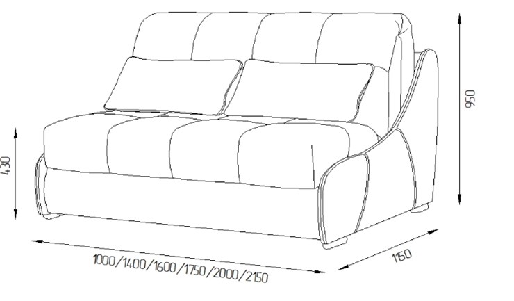 Прямой диван Токио 190 (НПБ) в Стерлитамаке - изображение 2