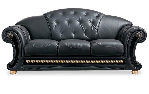 Раскладной диван Versace (3-х местный) black в Стерлитамаке - изображение