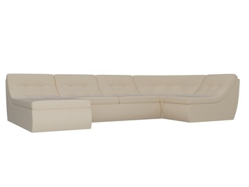 Модульный раскладной диван Холидей, Бежевый (экокожа) в Стерлитамаке