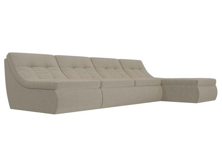 Модульный раскладной диван Холидей, Бежевый (микровельвет) в Уфе - изображение 3