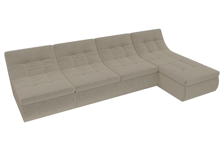 Модульный раскладной диван Холидей, Бежевый (микровельвет) в Салавате - изображение 4