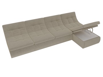 Модульный раскладной диван Холидей, Бежевый (микровельвет) в Уфе - предосмотр 7