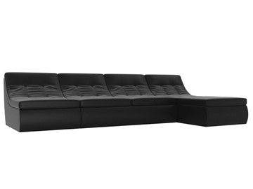 Модульный раскладной диван Холидей, Черный (экокожа) в Уфе