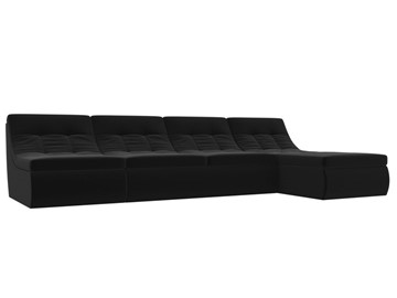 Модульный раскладной диван Холидей, Черный (микровельвет) в Уфе