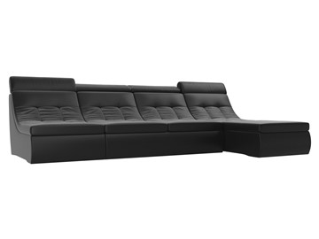 Модульный раскладной диван Холидей люкс, Черный (экокожа) в Стерлитамаке