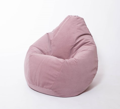 Кресло-мешок Груша большое, велюр однотон, пыльная роза в Стерлитамаке - изображение
