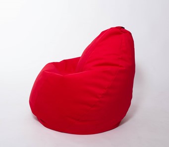 Кресло-мешок Груша большое, велюр однотон, красное в Салавате - предосмотр 1