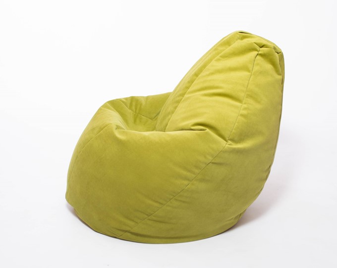 Кресло-мешок Груша малое, велюр однотон, травянное в Стерлитамаке - изображение 2