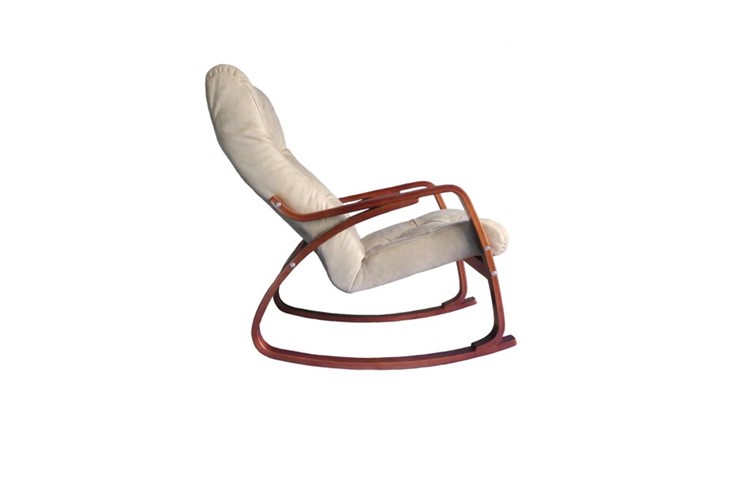 Кресло-качалка Гранд, замша крем в Стерлитамаке - изображение 1