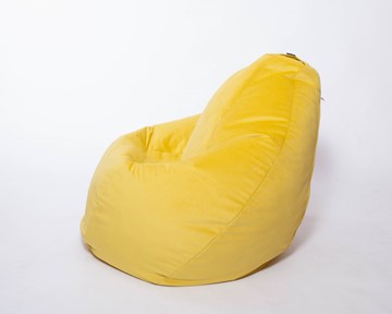 Кресло-мешок Груша малое, велюр однотон, лимонное в Стерлитамаке - предосмотр 1