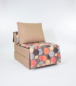 Бескаркасное кресло-кровать Харви, песочный-геометрия браун в Стерлитамаке - предосмотр