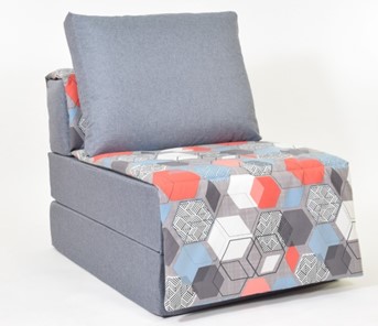 Бескаркасное кресло-кровать Харви, серый - геометрия в Салавате