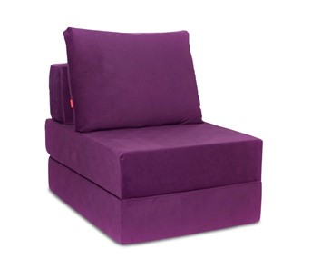 Бескаркасное кресло Окта, велюр фиолетовый в Стерлитамаке - предосмотр