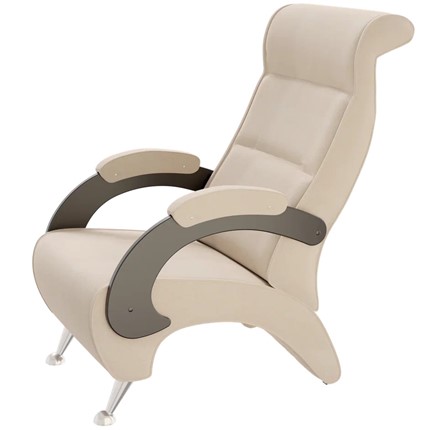 Кресло Ирма 9Д (каркас венге, м/э бежевый) в Стерлитамаке - изображение