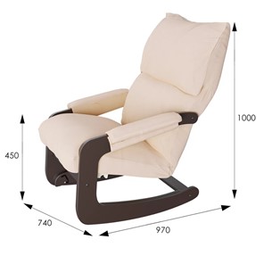 Кресло качалка Модель 81, ткань макс 100, каркас венге в Стерлитамаке - предосмотр 1