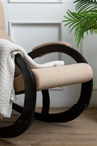 Кресло-качалка в гостиную Корсика, ткань Amigo Beige 34-Т-AB в Стерлитамаке - предосмотр 6