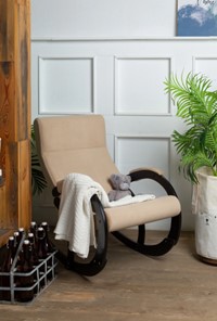 Кресло-качалка в гостиную Корсика, ткань Amigo Beige 34-Т-AB в Стерлитамаке - предосмотр 8