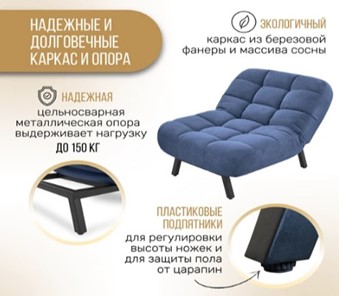 Кресло-кровать Абри опора металл (синий) в Стерлитамаке - предосмотр 10