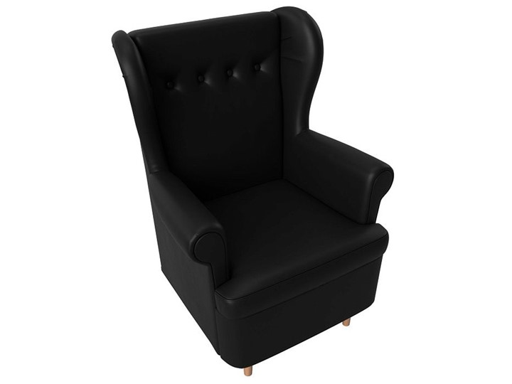 Кресло на ножках Торин, черный (Экокожа) в Стерлитамаке - изображение 4