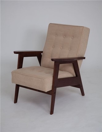Кресло Ретро (темный тон / RS 03 - бежевый) в Стерлитамаке - изображение