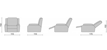 Кресло-трансформер Recliner (электро) в Уфе - предосмотр 3