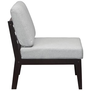 Кресло Массив мягкое, ткань серый, каркас венге в Стерлитамаке - предосмотр 2