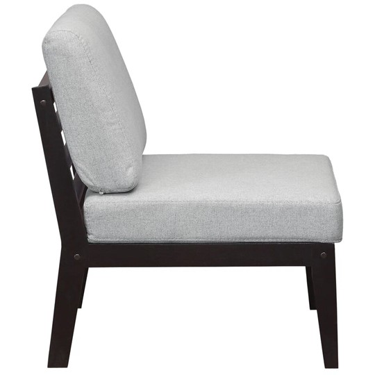 Кресло Массив мягкое, ткань серый, каркас венге в Стерлитамаке - изображение 2