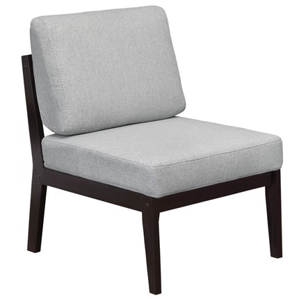 Кресло Массив мягкое, ткань серый, каркас венге в Стерлитамаке - изображение