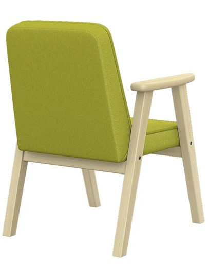 Кресло мягкое Ретро ткань лайм, каркас лак в Стерлитамаке - изображение 2