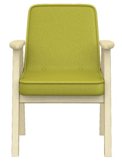 Кресло мягкое Ретро ткань лайм, каркас лак в Стерлитамаке - изображение 3