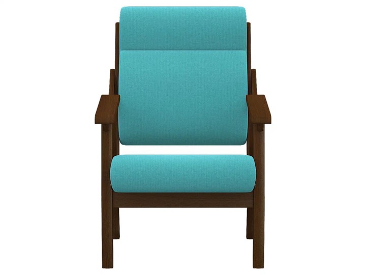 Кресло мягкое Вега 10 ткань бирюза, каркас орех в Стерлитамаке - изображение 3