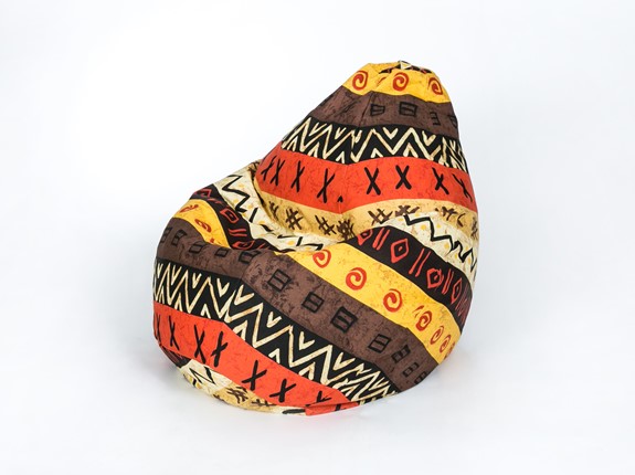 Кресло-мешок Груша среднее, жаккард, африкан в Салавате - изображение