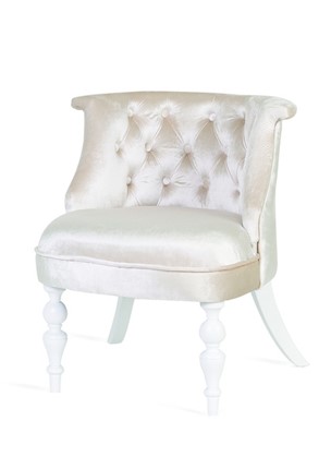 Кресло Бархат (бархат №30/белая эмаль) в Стерлитамаке - изображение