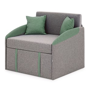 Кресло-кровать Polto серо-коричневый/шалфей (рогожка) в Стерлитамаке - предосмотр