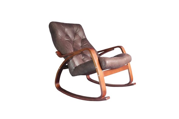 Кресло-качалка Гранд, замша шоколад в Стерлитамаке - изображение