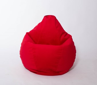 Кресло-мешок Груша большое, велюр однотон, красное в Салавате - предосмотр 2