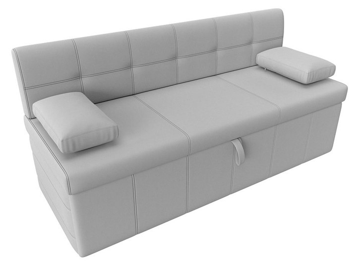 Кухонный прямой диван Лео, Белый (экокожа) в Стерлитамаке - изображение 4