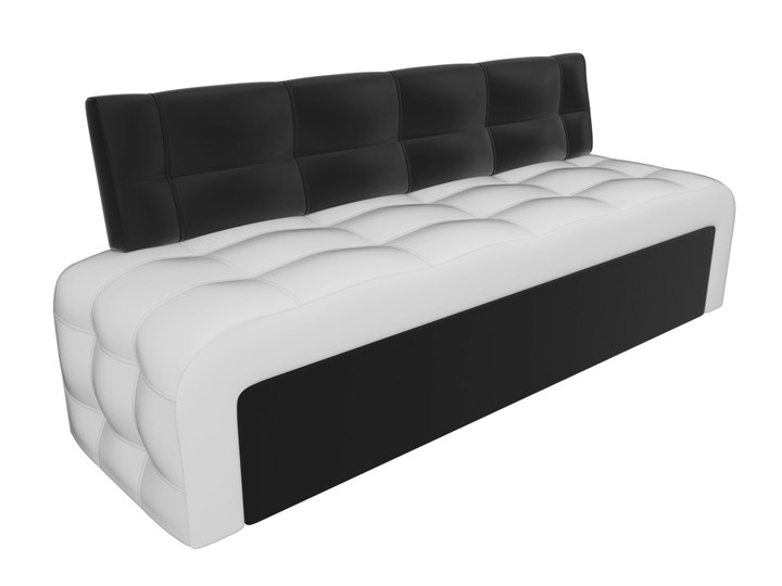 Раскладной кухонный диван Люксор, Белый/Черный (экокожа) в Стерлитамаке - изображение 5