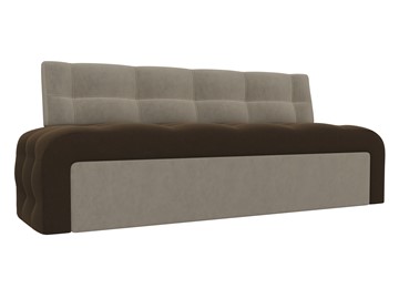 Кухонный диван Люксор, Коричневый/Бежевый (микровельвет) в Стерлитамаке