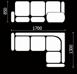 Угловой кухонный диван Нео КМ-01 (168х128 см.) в Стерлитамаке - предосмотр 3