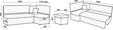 Кухонный угловой диван Нео КМ 3 с механизмом 2000*1110 в Стерлитамаке - предосмотр 20