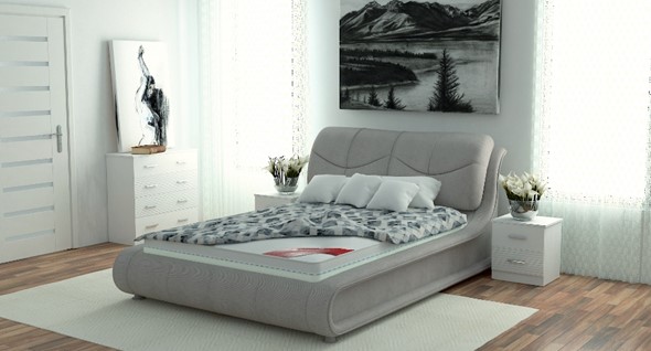 Двуспальная кровать с механизмом Сицилия 180х200 (с коробом) в Уфе - изображение