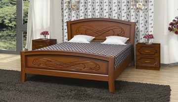 Полуторная кровать Карина-16 (Орех) 140х200 в Салавате