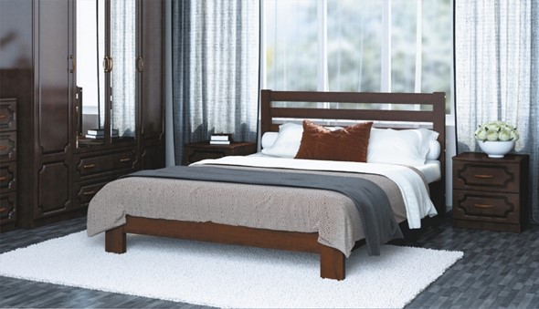 Двуспальная кровать Вероника (Орех) 160х200 в Стерлитамаке - изображение